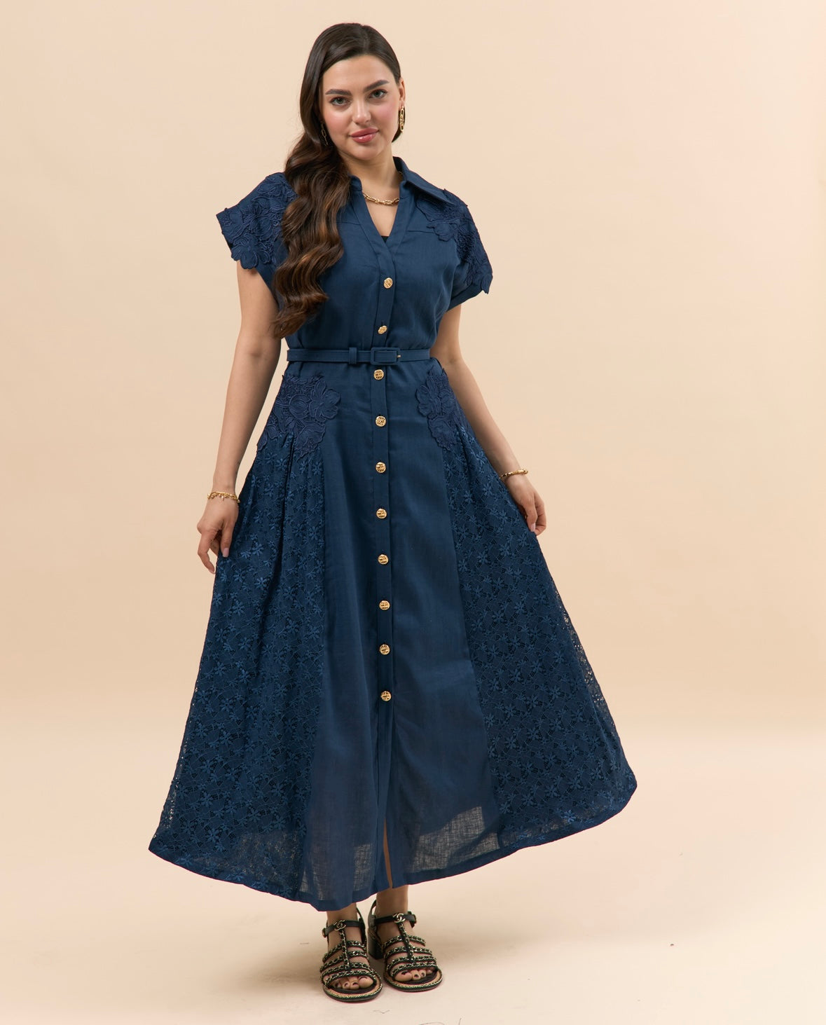 Navy blue Linen