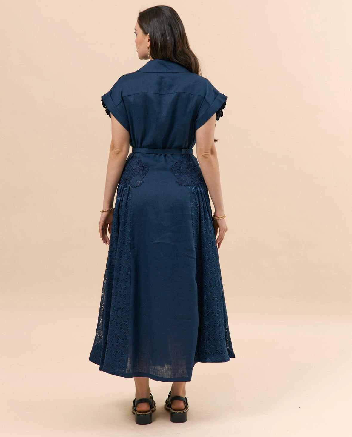 Navy blue Linen