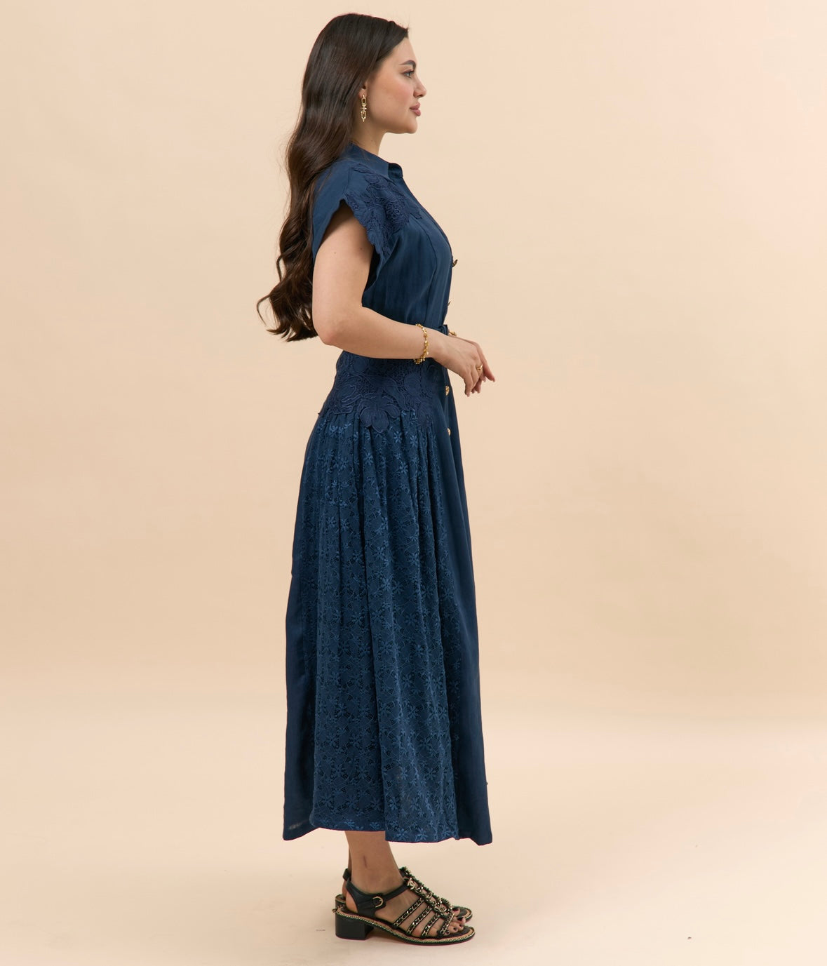 Navy blue Linen
